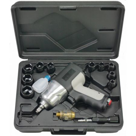 1/2" Heavy Duty Composite Air Impact Wrench Kit (800 ft.lb)