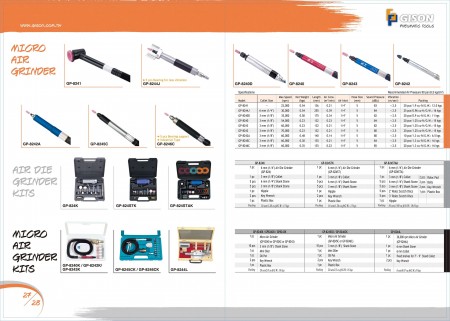 Gison Micro Retífica Pneumática, Kits de Retífica Pneumática, Kits de Micro Retífica Pneumática