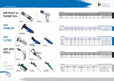 Gison Въздушен пробивно-фланцов инструмент, Въздушен ниблер, Въздушен резец, Въздушен точило, Въздушни ножици, Въздушни ножици за клони