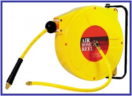 Carretel de mangueira de ar com enrolador automático prático (tipo montado na parede, suspenso) - Carretéis de mangueira de ar práticos