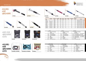 p25 26 Kits de micro amoladora neumática Kits de amoladora neumática