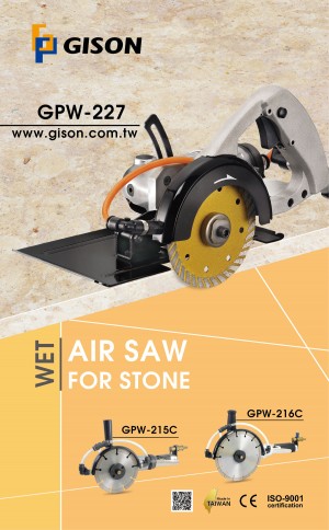 Scie à air humide GPW-227 pour pierre (6 500 tr/min) Poster