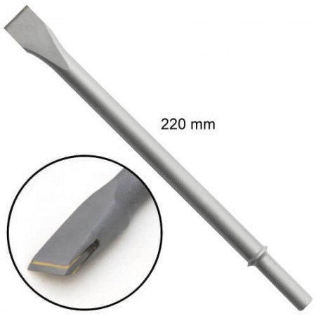 丸柄平頭タングステン鋼チゼル(220mm、GPW-4500/7000用) - 丸柄平頭タングステン鋼チゼル(220mm、GPW-4500/7000用)