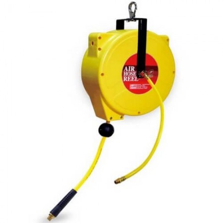 Carretel de mangueira de ar com enrolador automático tipo suspenso (6,5 mm x 10 mm x 10 m) - Carretel de mangueira de ar prático (6,5 mm x 10 mm x 10 m)