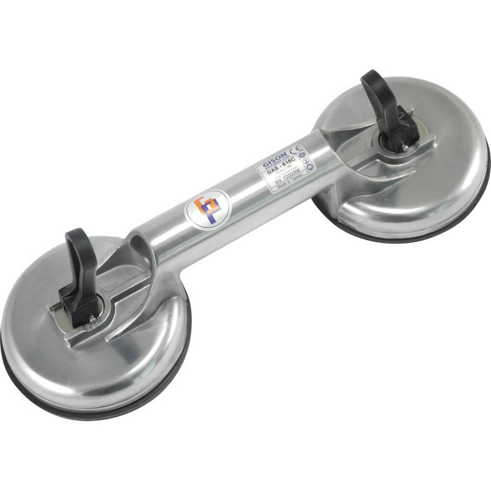 FastCap HOD-DOUBLE ABS Manual Double Suction Cup Lifter, 200 lb, 13-5/8 in  L x 2-5/8 in H, Flat Cup