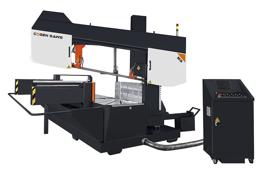 Cosen Miter-Cutting Bandsaw Series is developed to cut beams, flats, angles, channels, tubes of width from 350 mm to 1500 mm