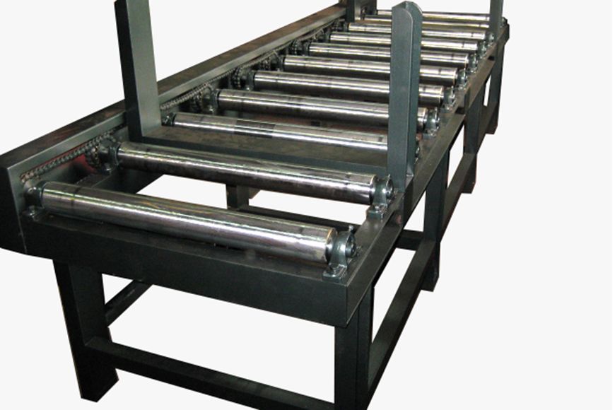 First quickly then finely, use powered roller table to position your material effortlessly.