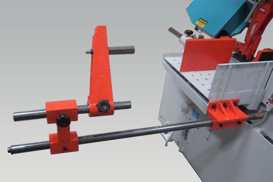 Use length stop to cut repeated jobs for bandsaw machine. No more measuring and confirming is needed.