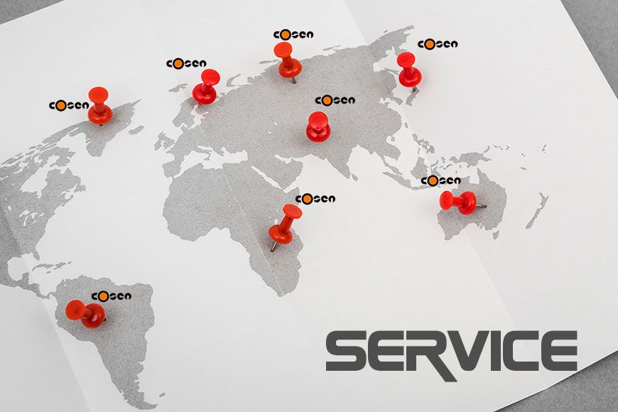 Cosen offre seghe e servizi di alta qualità attraverso una rete di filiali dirette, partner e rivenditori in più di 80 paesi