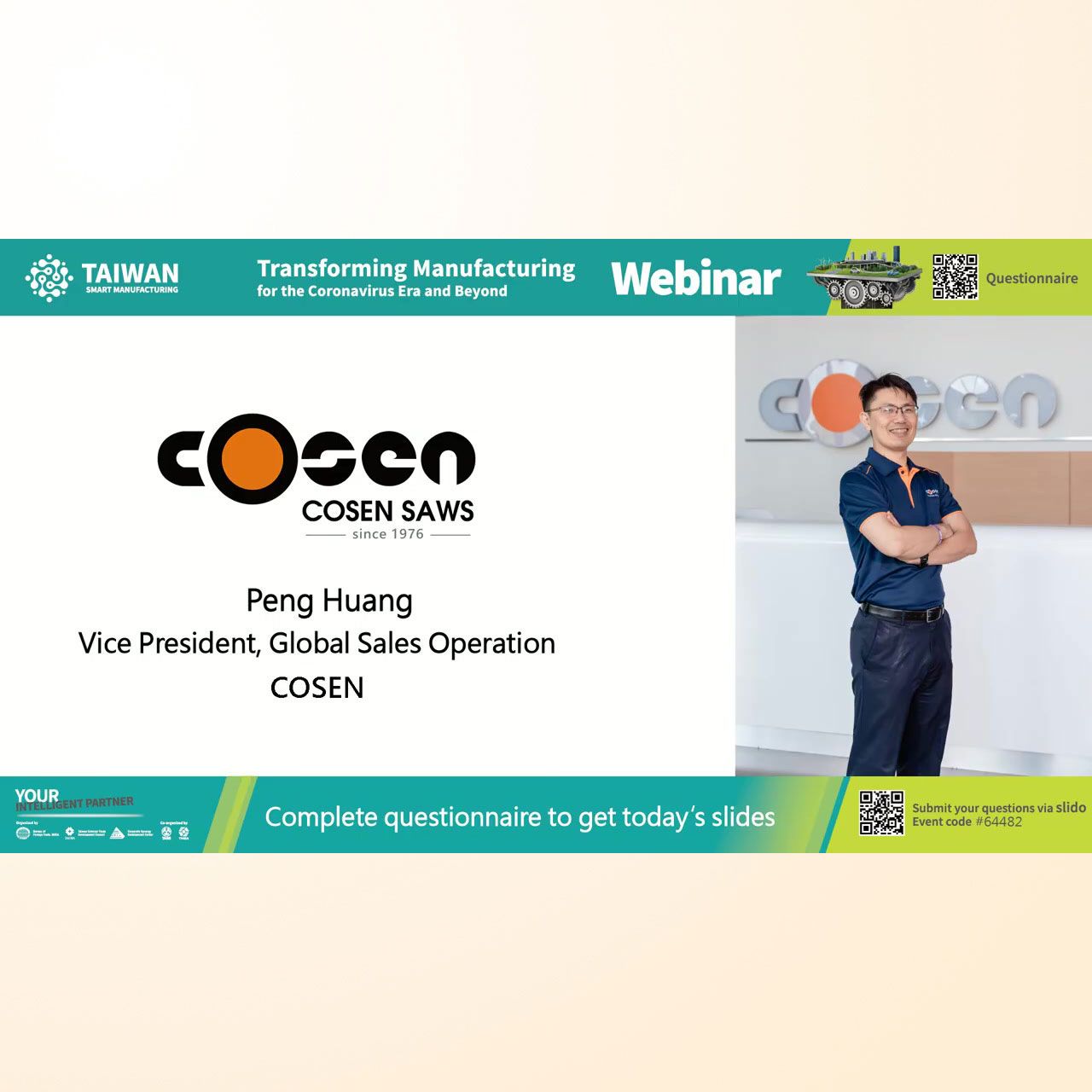 Peng Huang (VP) for Transforming Manufacturing for the Coronavirus Era and Beyond webinar