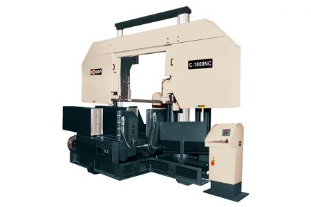 1000 mm-es Kerek Automatikus Horizontális Kétoszlopos Szalagfűrész - 1000 mm-es Automatikus Horizontális Kétoszlopos Szalagfűrész bemutatása