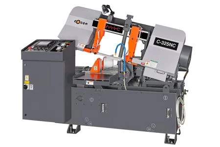 325mm Round Automatic Horizontal Scissor Type Band Saw - Display of 325mm Automatic Horizontal Scissor Type Band Saw
