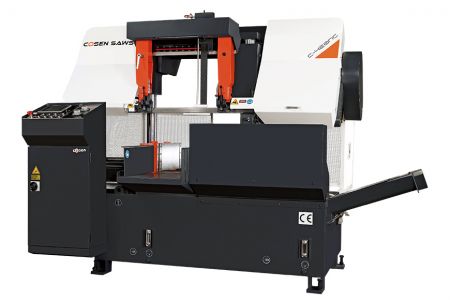 420 mm-es kerek automatikus vízszintes, dupla oszlopos szalagfűrész - 420 mm-es automatikus vízszintes, dupla oszlopos szalagfűrész megjelenítése