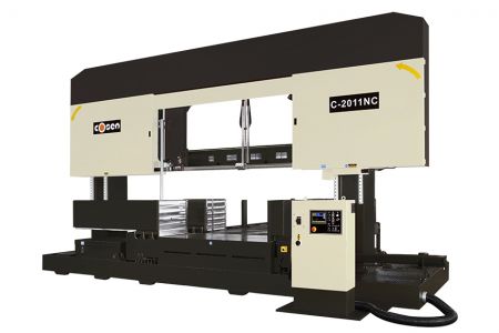 1100mm x 2000mm dupla oszlopos, nehéz teherbírású egyenes vágású szalagfűrész gépek - Nehéz teherbírású egyenes vágású szalagfűrész gépek megjelenése