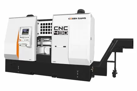 CNC-430 เครื่องตัดแถบอัตโนมัติอัจฉริยะ - สร้างมาเพื่อการตัดที่รวดเร็วและแม่นยำของวัสดุที่แข็งแกร่ง – ได้รับความไว้วางใจจากอุตสาหกรรมการบิน พลังงาน ยานยนต์ และอื่นๆ