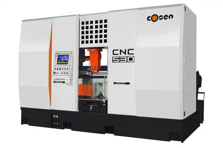 Programmable Automatic Bandsaw with Intelligent CNC Performance - CNC bandsaw designed for cutting hard-to-cut material with carbide tipped blade