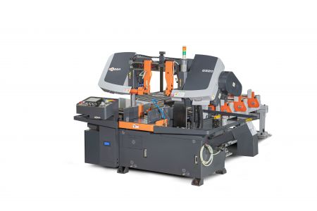 Segatrice a nastro automatica orizzontale a doppia colonna da 320mm
Sistema di carico automatico ALS200 - Visualizzazione dell'outlook della sega a nastro automatica orizzontale a doppia colonna di tipo da 320 mm e sistema di carico automatico ALS200