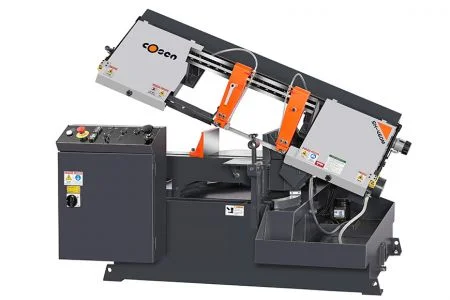 Máquina de sierra de cinta de inglete tipo tijera horizontal semiautomática de corte de metal de 250 x 460 mm - Máquina de sierra de cinta de inglete tipo tijera horizontal semiautomática de corte de metal de 250 x 460 mm