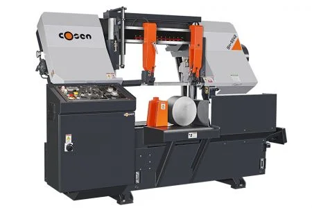 Máy cưa băng hai cột nằm ngang bán tự động - Máy cưa băng hai cột nằm ngang bán tự động