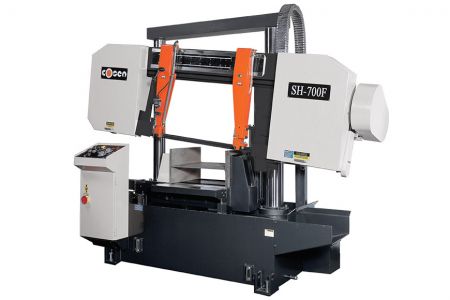 350 x 700mm Semi-Automatic Canted Frame Straight Cutting Saws - Outlook display of Semi-Automatic Canted Frame Straight Cutting Saws