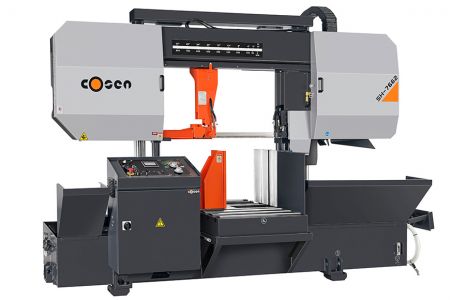 Sega a Nastro Semi-Automatica - Visualizzazione Outlook della Sega a Nastro Doppia Colonna Semi-Automatica Heavy Duty