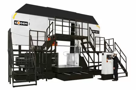 Máy cưa băng hai cột bán tự động với hiệu suất cao - Hiển thị Outlook của máy cưa băng nặng bán tự động cột đôi