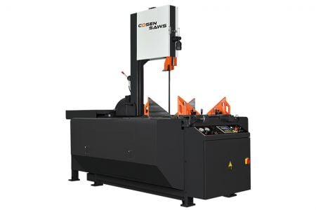 Macchina per sega a nastro verticale a telaio inclinato semi-automatica 20" x 26" - Display della macchina per sega a nastro verticale a telaio inclinato semi-automatica