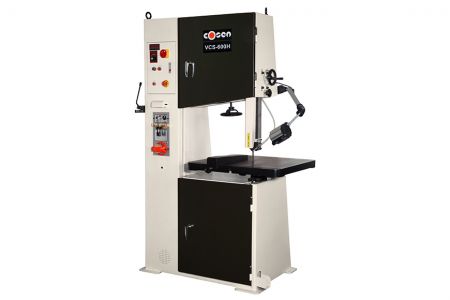 Vertical Longitudinal Band Sawing Machine - Vertical longitudinal band sawing machine with cast aluminum hydraulic traversing table