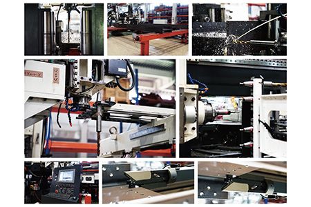 Beam Drill Line System - Drilling machine, material feeding system, cross/transfer conveyor system for beam drill line
