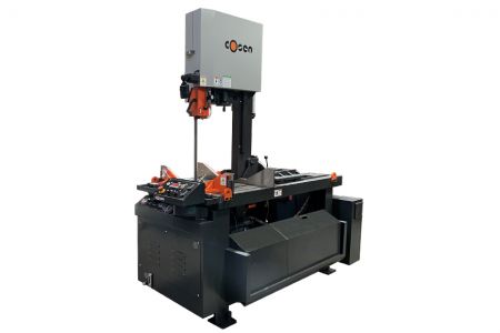 Ręczna pionowa piła taśmowa z pochyloną ramą