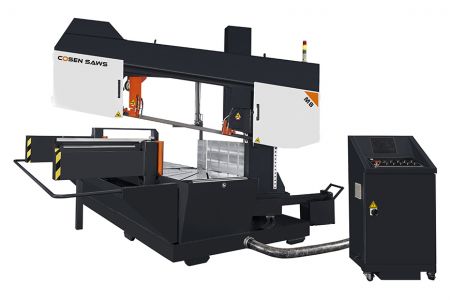 Miter-Cutting Bandsaws - Cosen Miter-Cutting Bandsaw Series is developed to cut beams, flats, angles, channels, tubes of width from 350 mm to 1500 mm