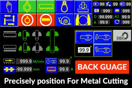 Bandsaw Machine Back Gauge - Measurement free! Load your material quickly from the front of machine and you’re ready to go.