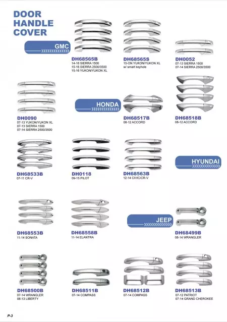 Plastic Chrome Plated Auto Accessories E-Catalog