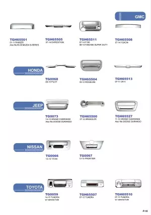 Plastic Chrome Plated Auto Accessories E-Catalog