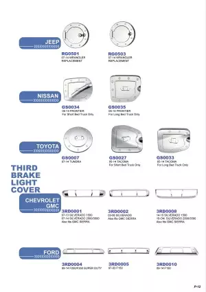 Plastic Chrome Plated Auto Accessories E-Catalog