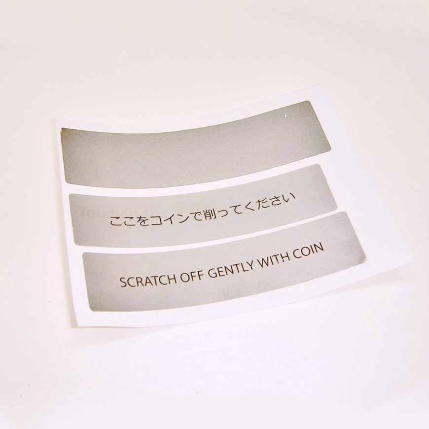 Scratch-Off Ink Sticker | Kang Yang Custom Label Printing