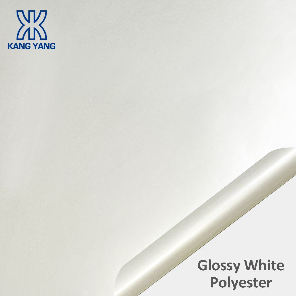 Glossy White Polyester Label