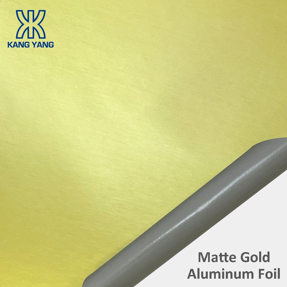 ملصق من رقائق الألمنيوم الذهبية غير اللامعة