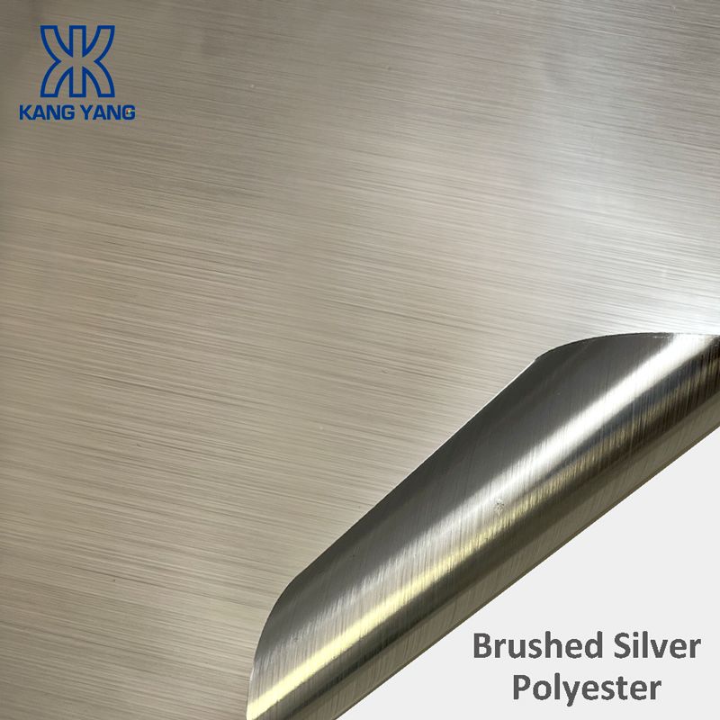 Brushed Silver Polyester Label