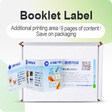 Booklet Label - Booklet label significantly increases the usable label area, allowing more information to be placed within a limited space.