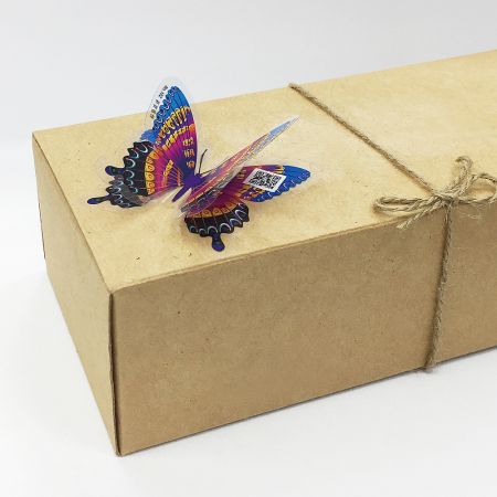 Combines elegant presentation with playful dimensionality.