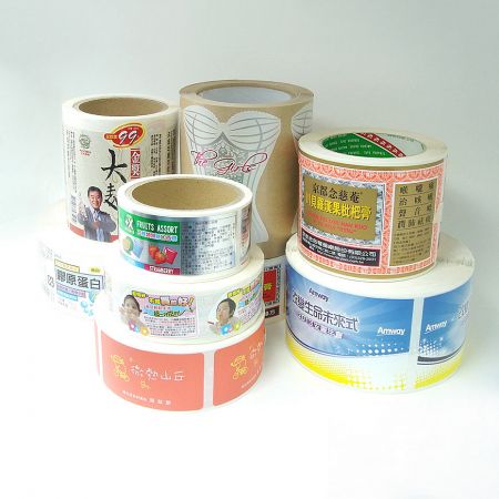 Single-sided roll stickers suitable for machine application