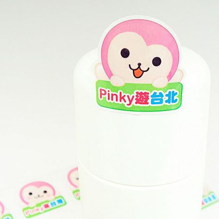 Double-sided Printed Sticker with Partial Adhesive - Double-sided full-color printing with partial adhesive stickers.