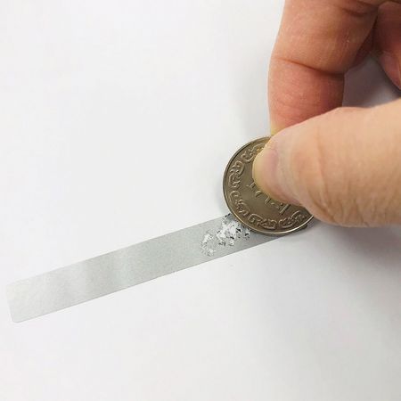 Scratch-Off Ink Sticker - Scratch-Off Ink Sticker can be customized in size.