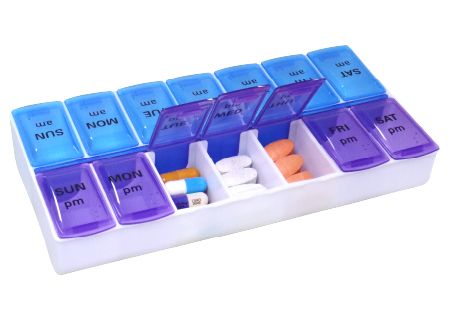 Twice-A-Day Pill Organizer (E-3107)| Durable, Logo-Ready | E-link