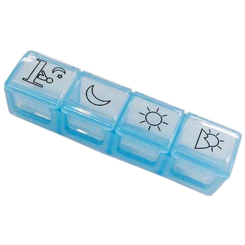 Medication Box Sample Daily Classic Short Tablet Box 4 Times A Day (E-341)| Durable, Logo ...