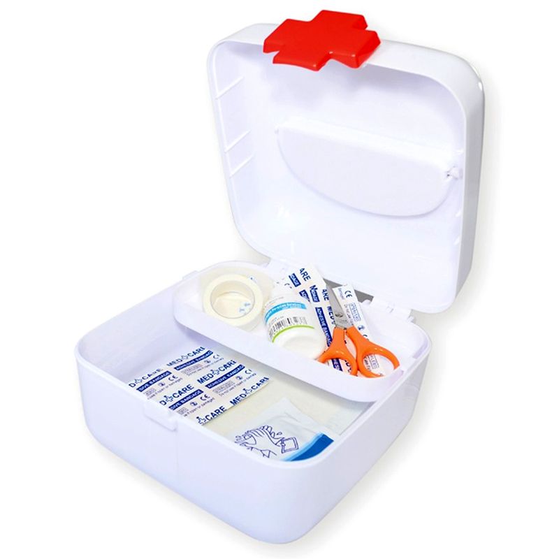 First Aid Container Categories Empty Square Supplement Medicine First Aid Kit (E-408)| Durable, Logo ...