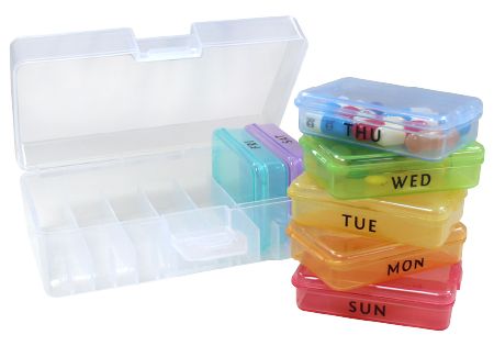 Medication Box Sample 7 Day 7 Grid Medicine Box Storage Weekly (EK-383-3)| Durable, Logo ...