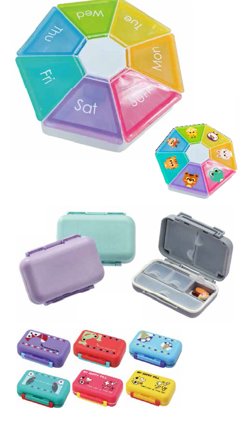 Diverse plastic pill box for whole sale.