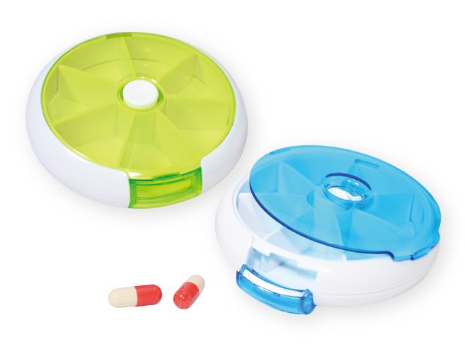 A caixa de comprimidos de plástico é de grau alimentício para garantir a segurança.